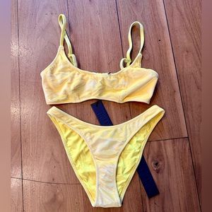 TRIANGL MACI CHEEKY CUT BIKINI YELLOW VELVET NO BAG